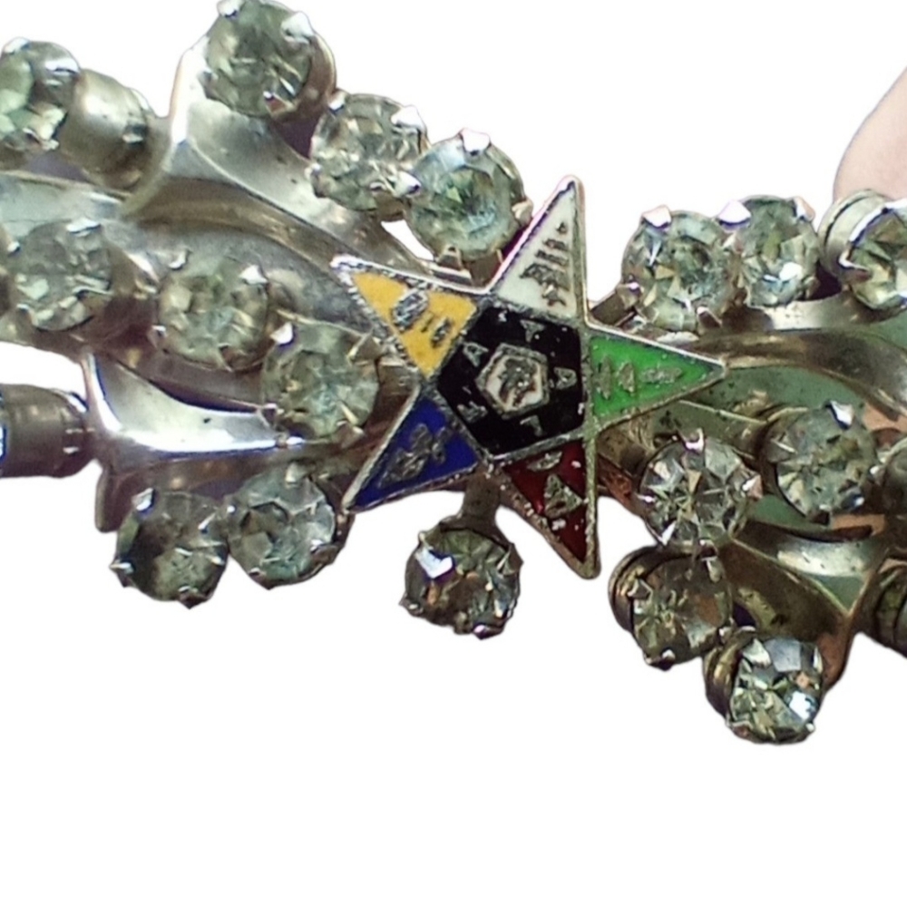 Vintage Eastern Star Rhinestone Bracelet
